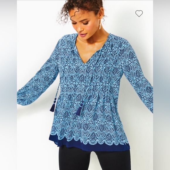 NWOT Lilly Pulitzer Marilina Tunic Top in Havana Pink Clawdia, Size Large. - Picture 12 of 12